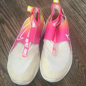 Nike Kids Pink and Orange Slip-On Sneakers